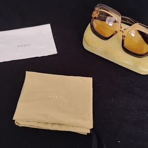 Gucci Yellow Sunglasses